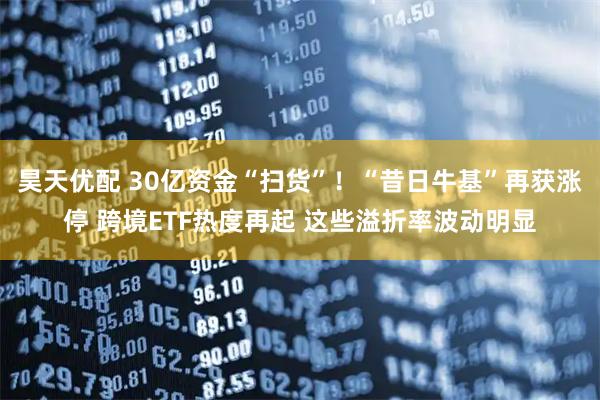 昊天优配 30亿资金“扫货”！“昔日牛基”再获涨停 跨境ETF热度再起 这些溢折率波动明显